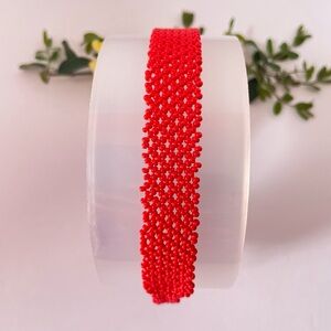 Elegant Red Beaded Bracelet
